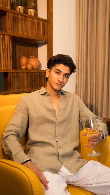 Olive Dune Linen Shirt