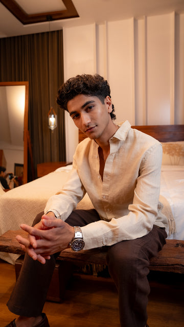 Soft Beige Linen Shirt