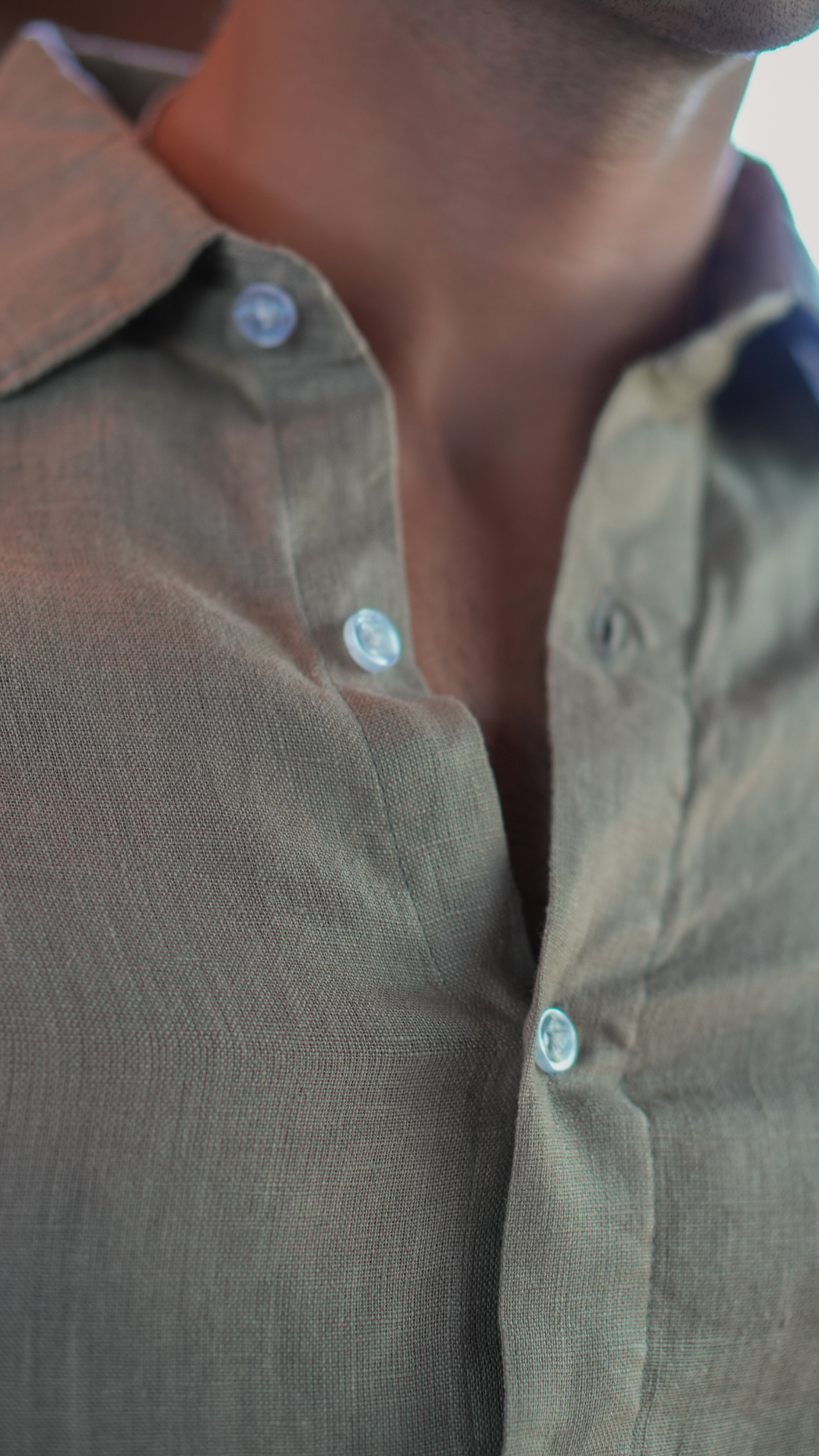 Olive Dune Short Sleeve Linen Shirt