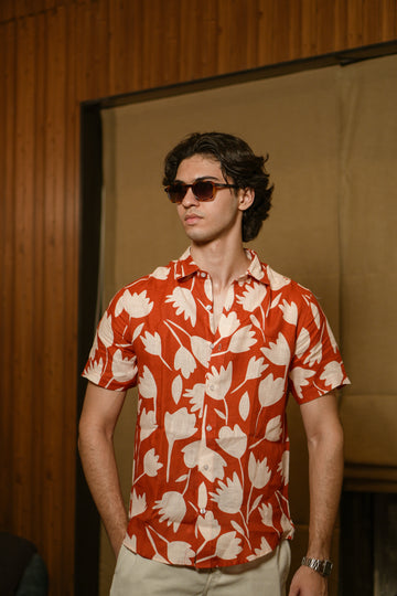 Tropical Bloom Linen Shirt