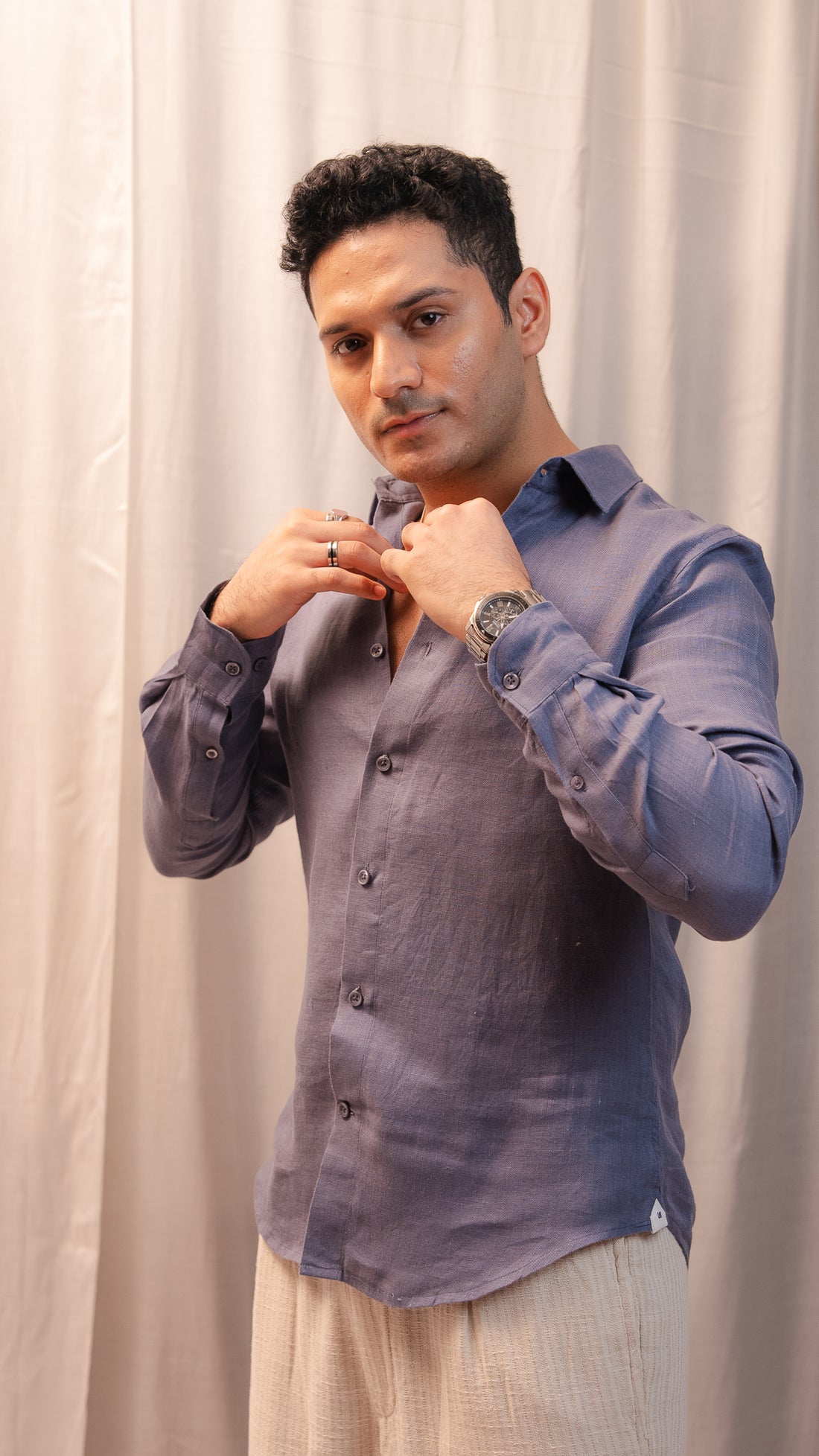 Midnight Drift Linen Shirt